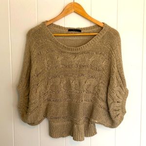 AZUL BY MOUSSY tan knit blouse